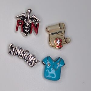 Origami Owl RN Graduation Charm Set